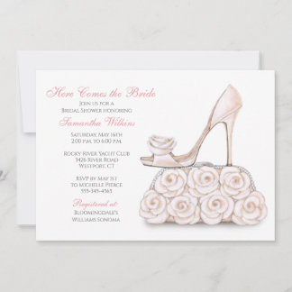 Invitación a la ducha nupcial Zapato de Novia y Bo