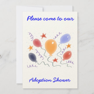 Invitación a la ducha para adopción de globos