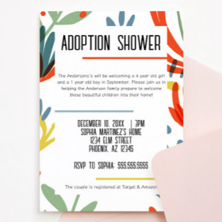 Invitación a la ducha para adopción de productos b