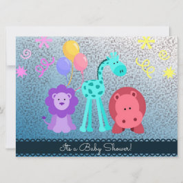 Invitación a la ducha para animales bebés