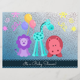 Invitación a la ducha para animales bebés