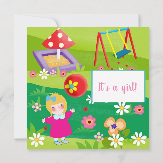 Invitación a la ducha para bebés (Anverso)