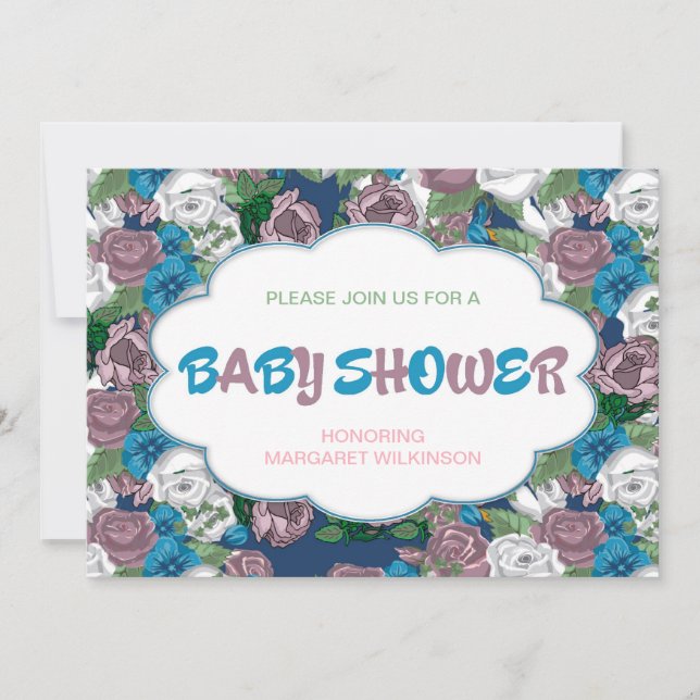 Invitación a la ducha para bebés (Anverso)