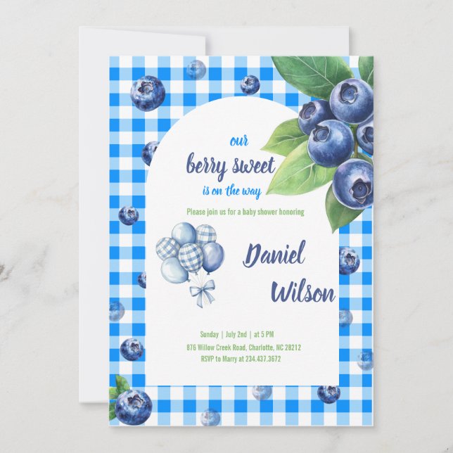 Invitación a la ducha para bebés (Anverso)