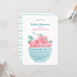 Invitación a la ducha para bebés con fresas precio