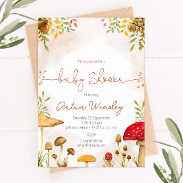 Invitación a la ducha para bebés con hongos