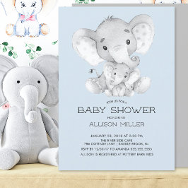 Invitación a la ducha para bebés de Elephant Boys