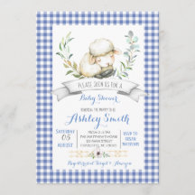 Invitación a la ducha para bebés de ovejas de gran