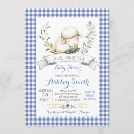 Invitación a la ducha para bebés de ovejas de gran