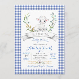 Invitación a la ducha para bebés de ovejas de gran