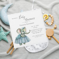 Invitación a la ducha para bebés elefantes