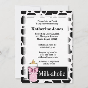 Invitación a la ducha para bebés lecheras
