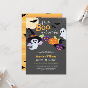 Invitación a la ducha para el Pequeño Boo Hallowee