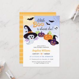 Invitación a la ducha para el Pequeño Boo Hallowee