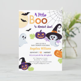 Invitación a la ducha para el Pequeño Boo Hallowee