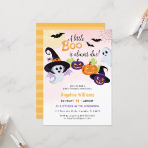 Invitación a la ducha para el Pequeño Boo Hallowee