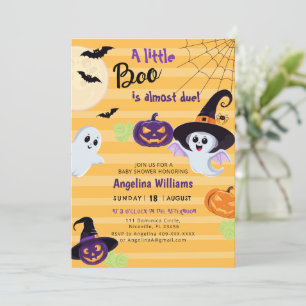 Invitación a la ducha para el Pequeño Boo Hallowee