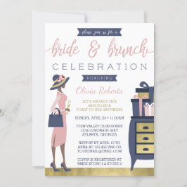 Invitación a la ducha para novias y brunch, marina