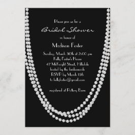 Invitación a la ducha Pearl Bridal de los años 20