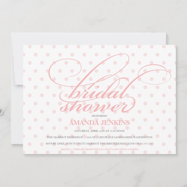 Invitación a la ducha polaca (Anverso)