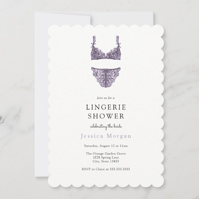 Invitación a la ducha Purple Lingerie