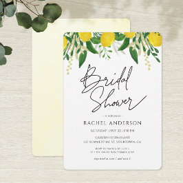 Invitación a la ducha recién hecha con limón