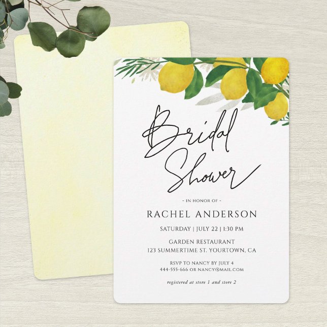 Invitación a la ducha recién hecha con limón (Subido por el creador)