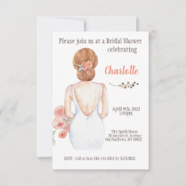 Invitación a la ducha romántica con novia