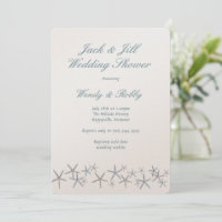 Invitación a la ducha Starfish Jack n Jill Wedding