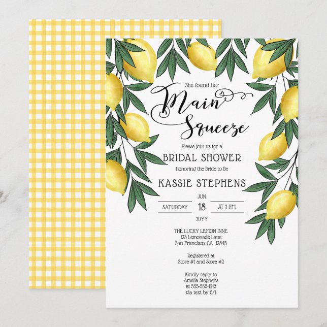 Invitación a la ducha tropical de la brida tropica (Anverso / Reverso)