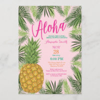 Invitación a la ducha tropical de piña