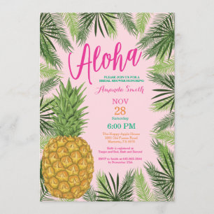 Invitación a la ducha tropical de piña