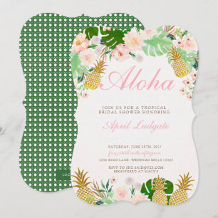 Invitación a la ducha tropical de piña
