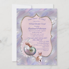 Invitación a la ducha virtual de una niña de color