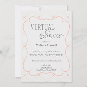 Invitación a la ducha virtual Pastel Peach y Cream