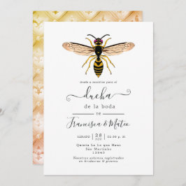 Invitación a la ducha Wasp Wedding Española