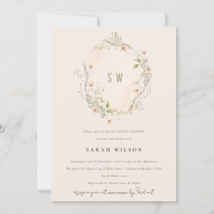 Invitación a la ducha Wreath Bridal Flora de Flora