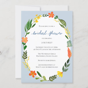 Invitación a la ducha Wreath Brillante