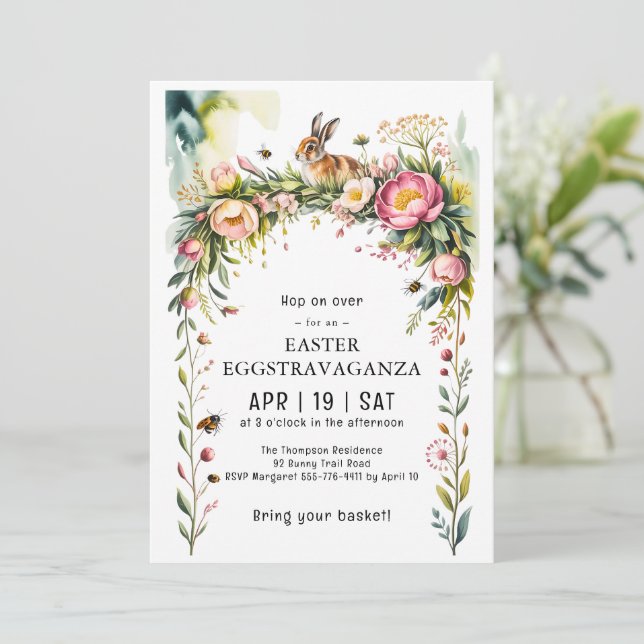 Invitación a la Eggstravaganza de Pascua con Guirn (Anverso de pie)