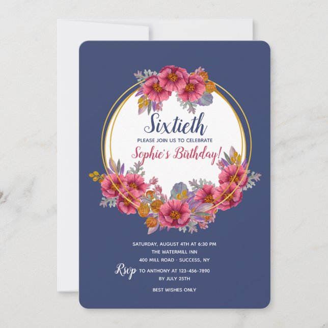 Invitación a la elegancia floral (Anverso)