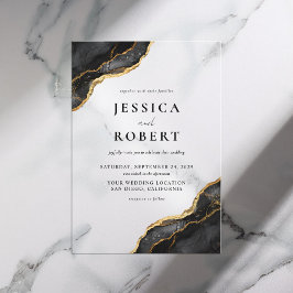 Invitación a la elegante boda de la Mármol del Bla