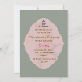 Invitación a la Elegante Ceremonia de Annaprashan
