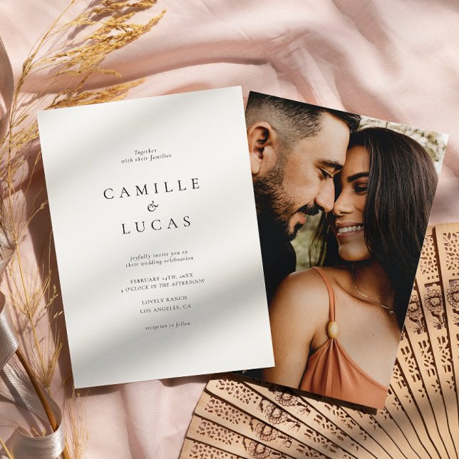 Invitación a la elegante y minimalista boda fotogr (Subido por el creador)