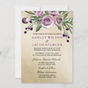 Invitación a la elegante y moderna Boda de Oro
