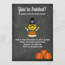 Invitación a la Emoji de Acción de Gracias 2017