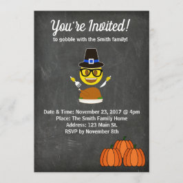 Invitación a la Emoji de Acción de Gracias 2017