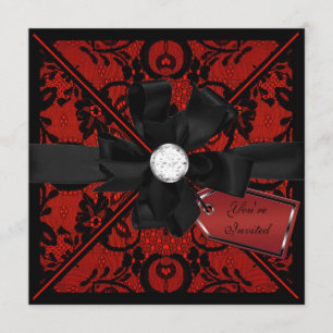 Invitación a la encaje floral con aroma de diamant