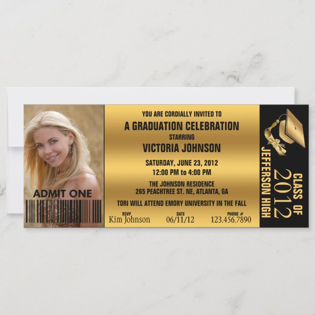 Invitación a la entrada de admisión de Personaliza (Anverso)