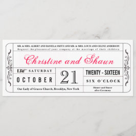 Invitación a la entrada de Boda de estilo vintage