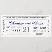 Invitación a la entrada de Boda de estilo vintage 